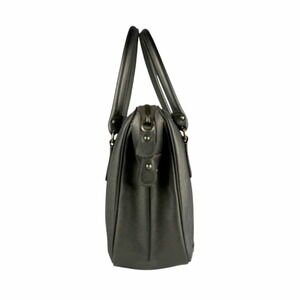 Salvatore Ferragamo Khaki Leather Double Gancini Handbag